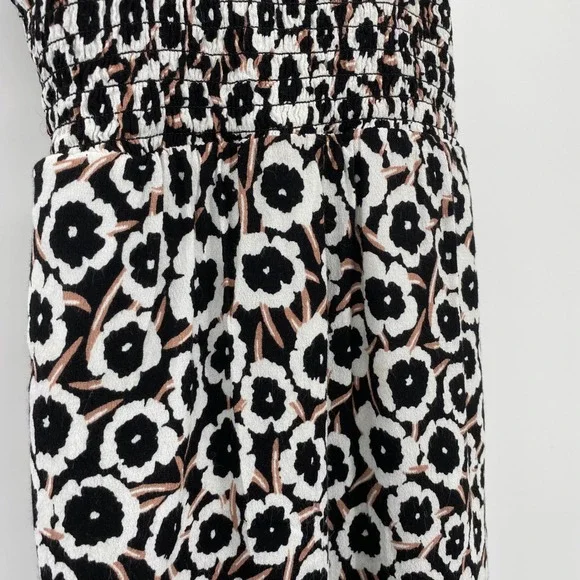 Diane von Furstenberg Target Girls Black White Floral Smocked Midi Dress 3T - Picture 4 of 9